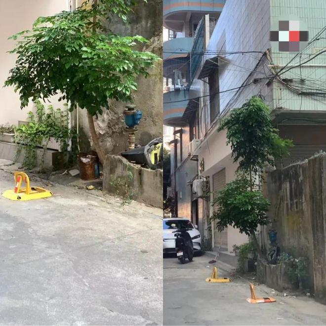 设地锁一车主占用公共停车位麻将胡了潮汕一地公共道路私